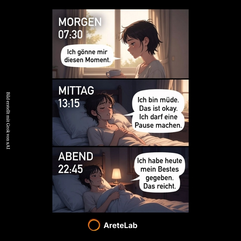 Sei selbstmitfühlend den Tag über